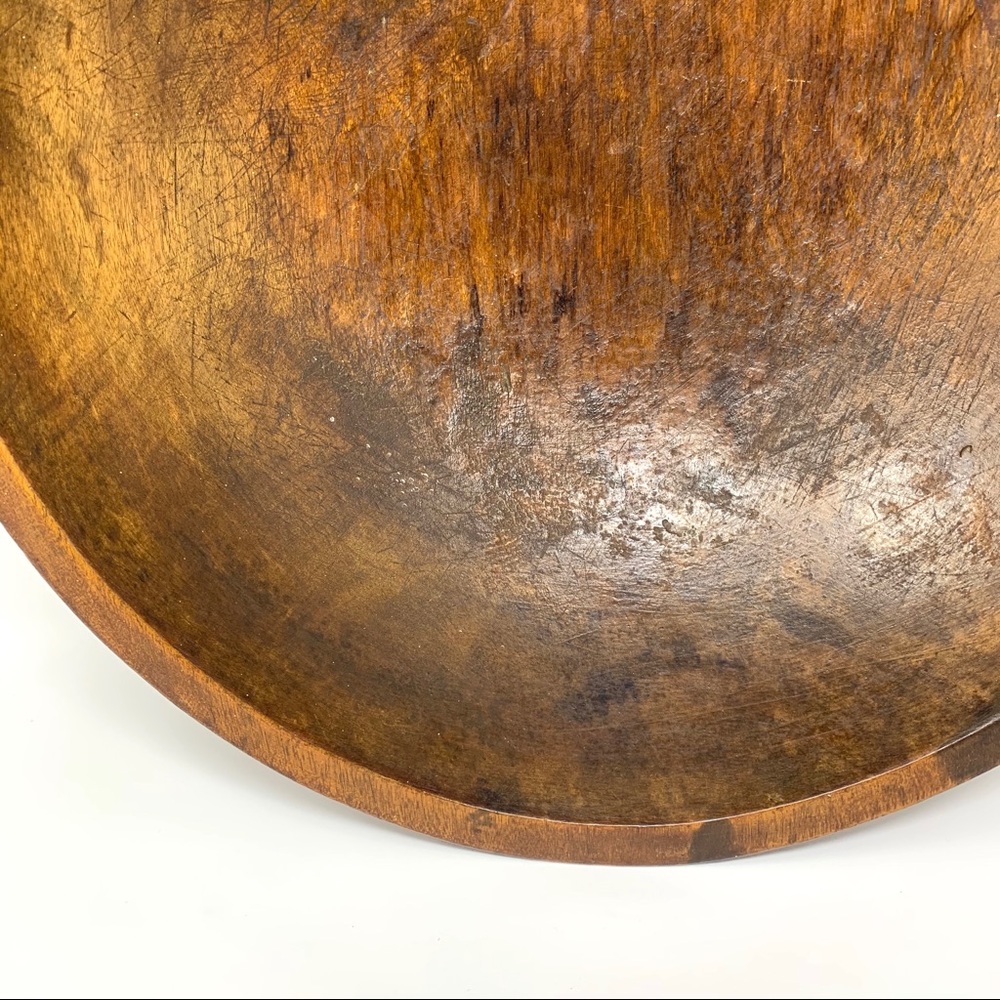 Primitive 16.25”-17.5” Wood Dough Bowl - Picture 5 of 12